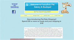 Desktop Screenshot of fuzzybutzpetbakery.com